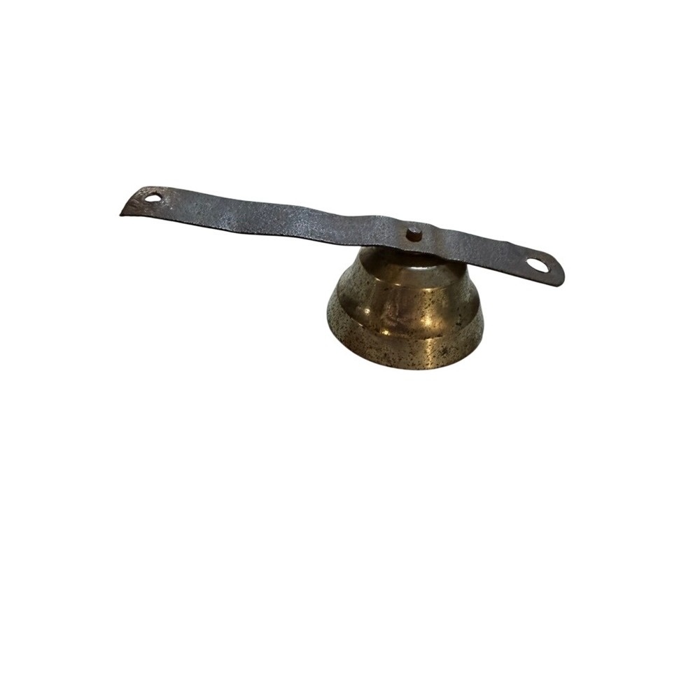 Vintage Brass Shopkeeper Door Bell Antique Rustic Iron Mount Service Bell RARE